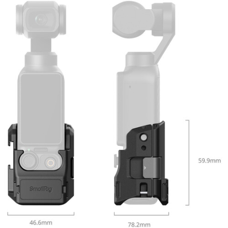SmallRig 6002 - metalowa klatka do DJI Osmo Pocket 4 / 3 - wymiary